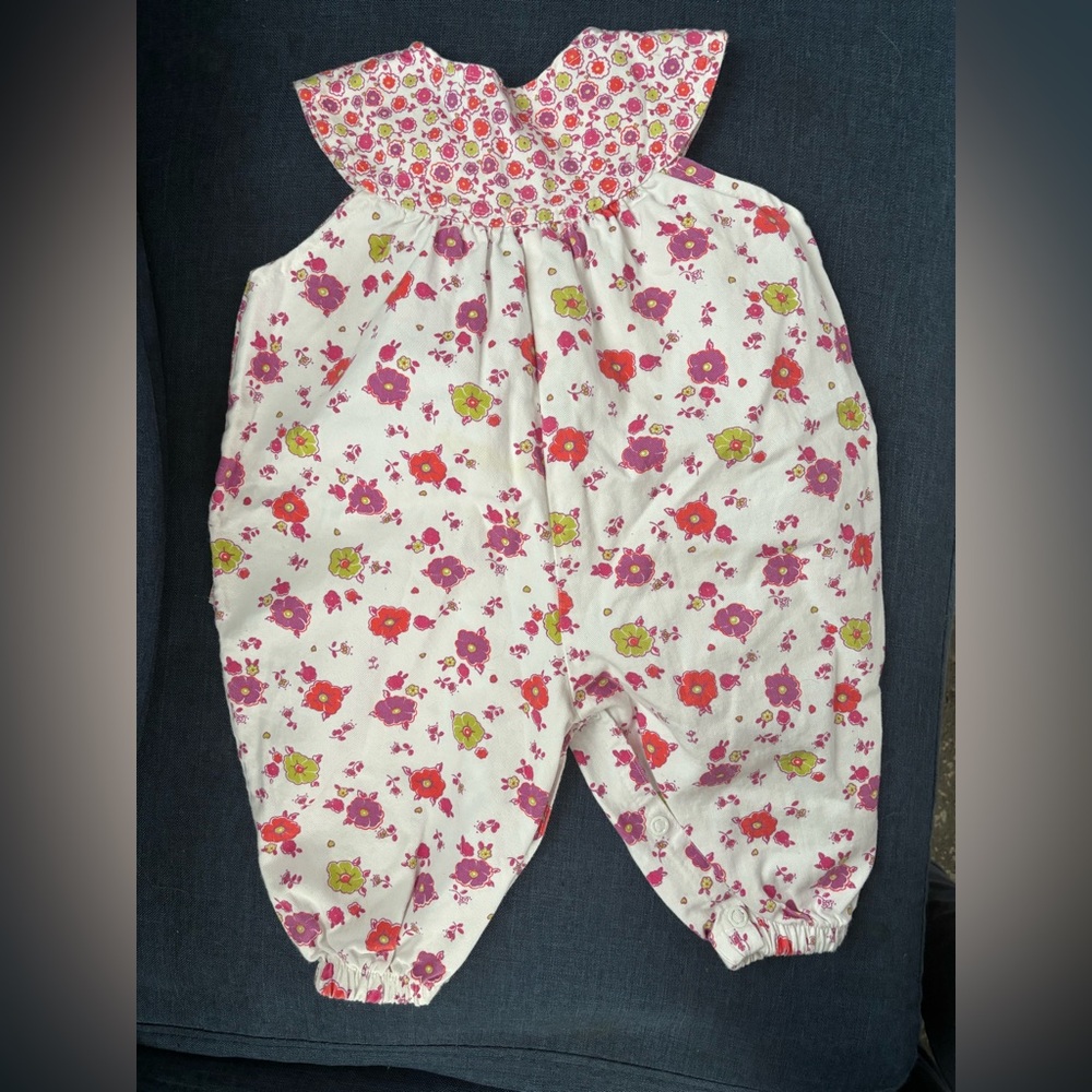Vintage handmade baby romper 12M